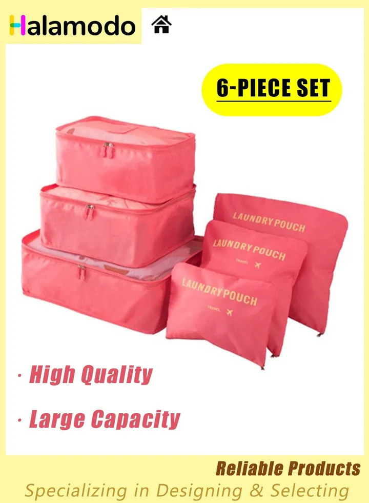 6Pcs Packing Cubes Set for Travel, Travel Luggage Organizer, Travel Cubes Set, Lightweight Luggage Storage Bag, Foldable Suitcase Organizer, Traveling Accessories, Travel Packing Organizers