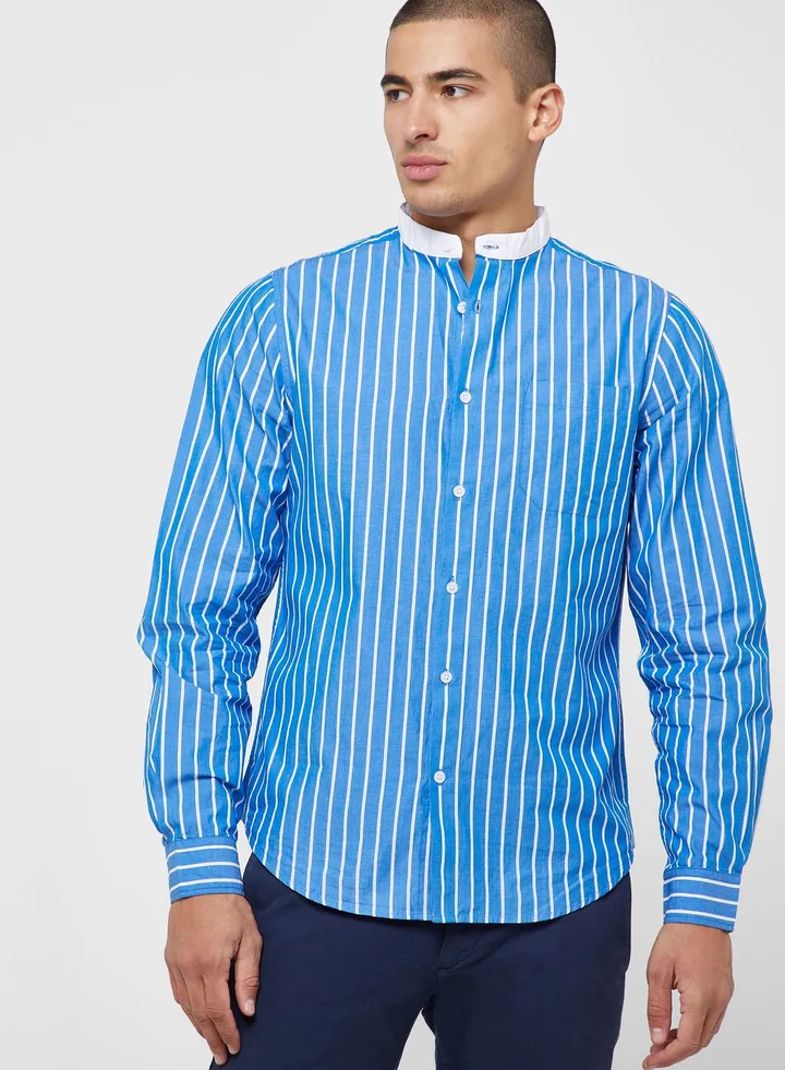 Stripes Slim Fit Full Sleeve Casual Shirt