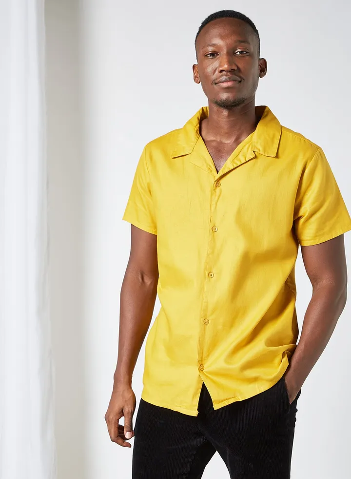 Short Sleeve Shirt Mustard