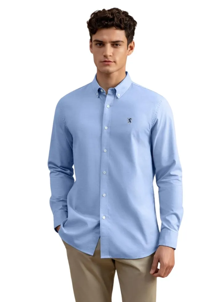 Men's Lion Oxford Shirt - Blue