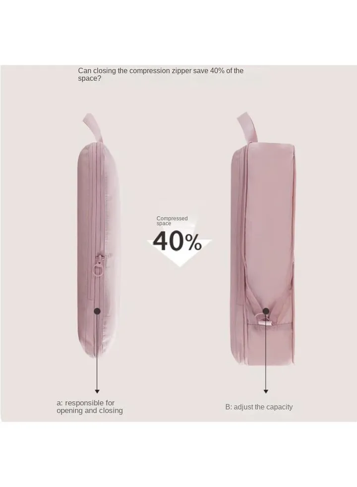 Travel Compression Storage Bag Travel Bag Travel Bag Down Jacket Storage Bag Fabric Expanding Storage Bag-Pink40*30*10