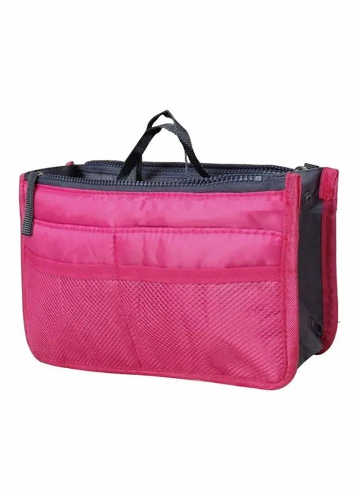 13 Pocket Ladies Hand Bag Organizer Rose Red
