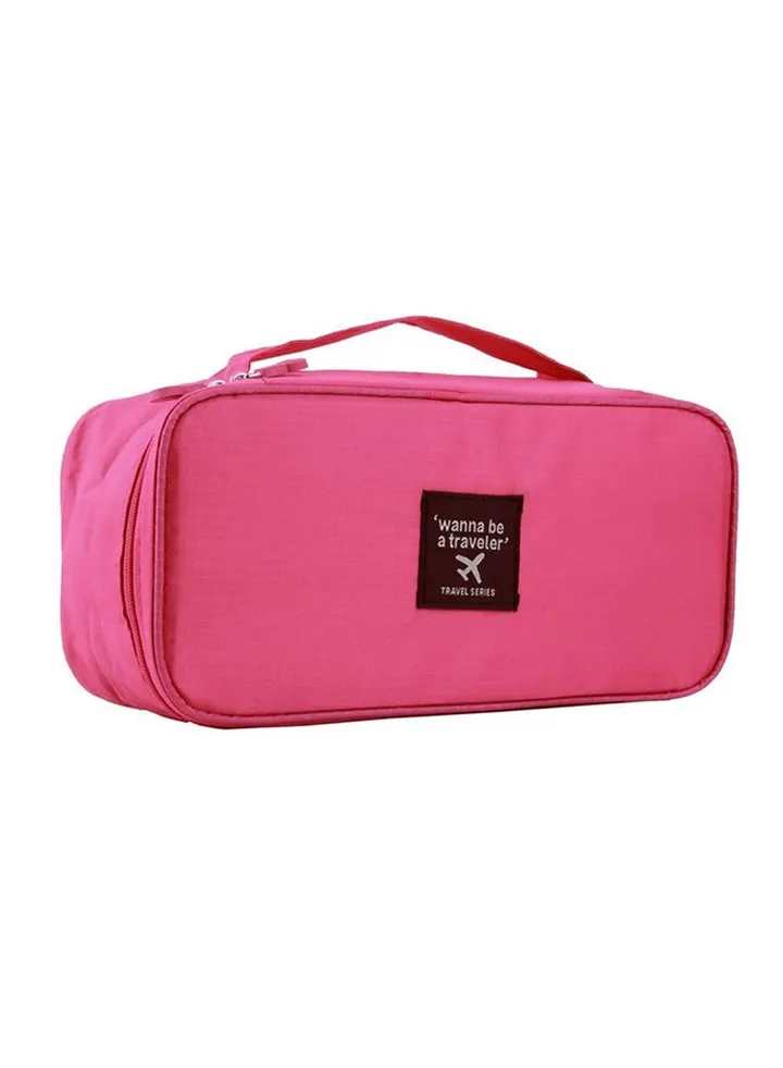 Portable Lingerie Case Travel Bag Pink