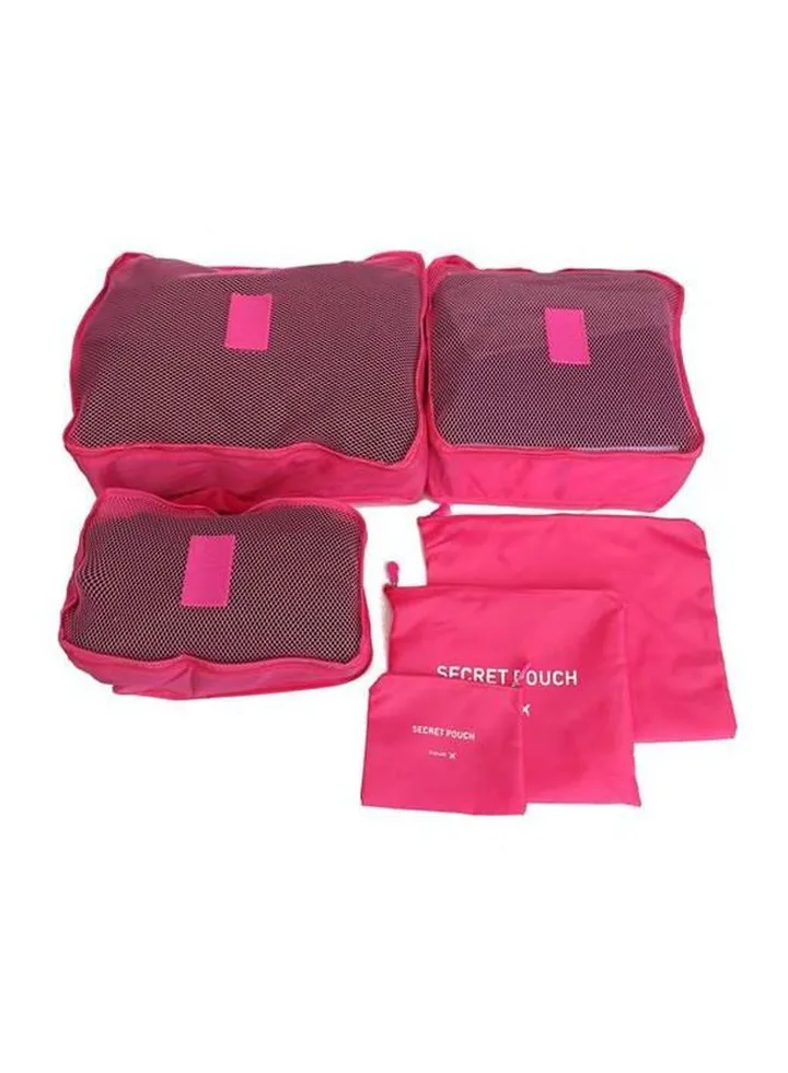6-Piece Travel Bag Set Pink