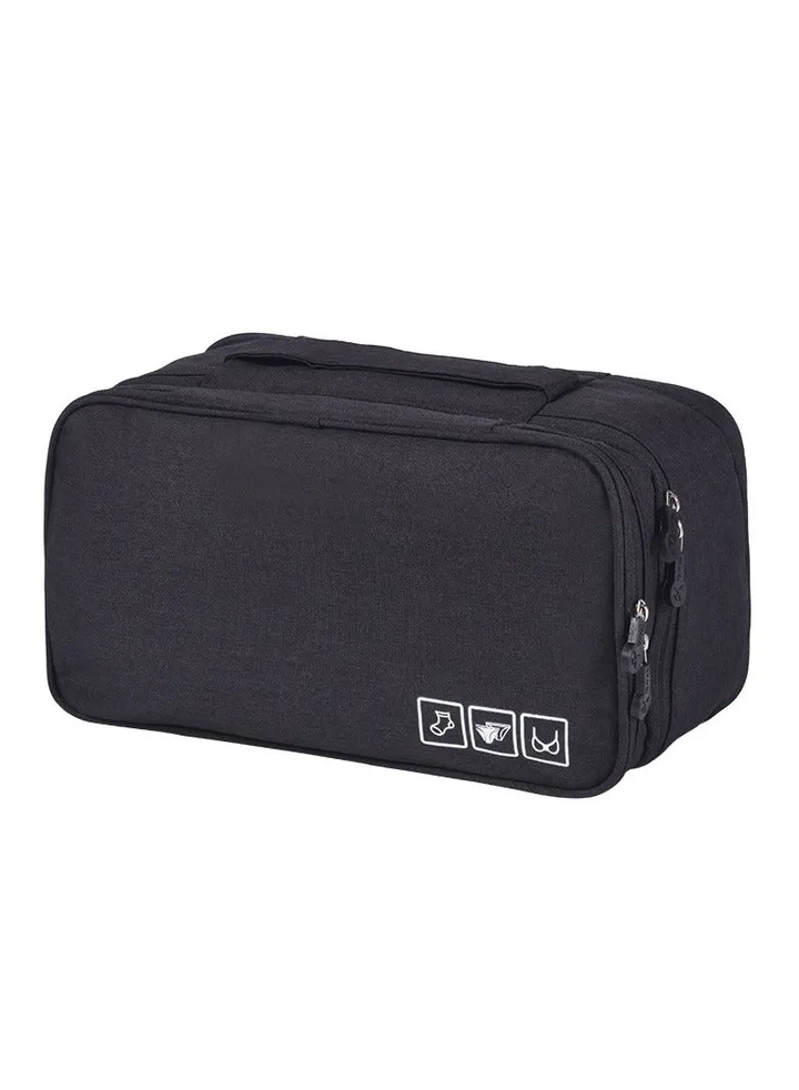 Travel Bra Underware Organizer Bag Compact Lingerie Bag Black