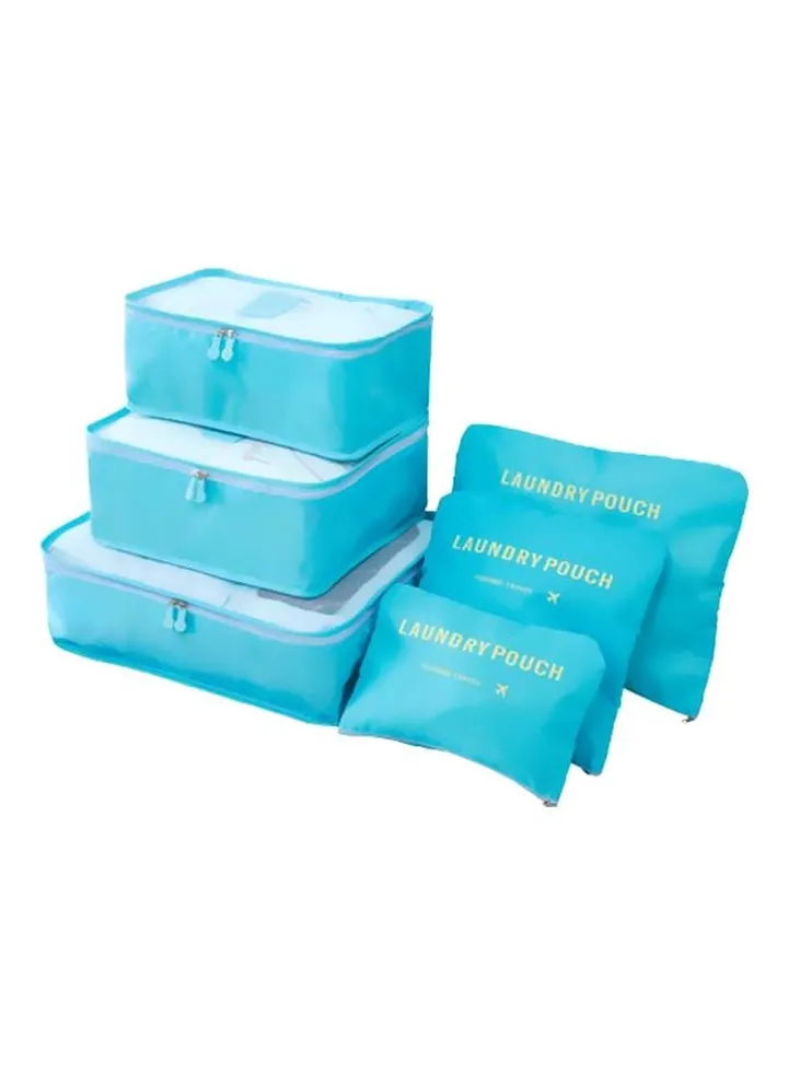 6-Piece Travel Pouch Set Bue