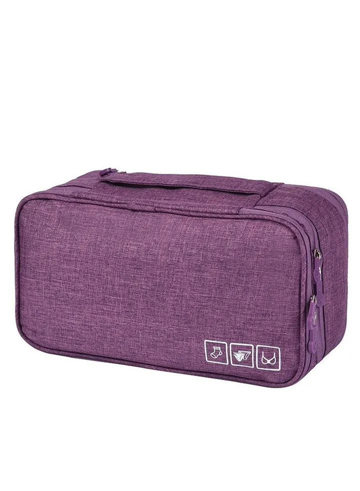 Travel Bra Underware Organizer Bag Compact Lingerie Bag Purple
