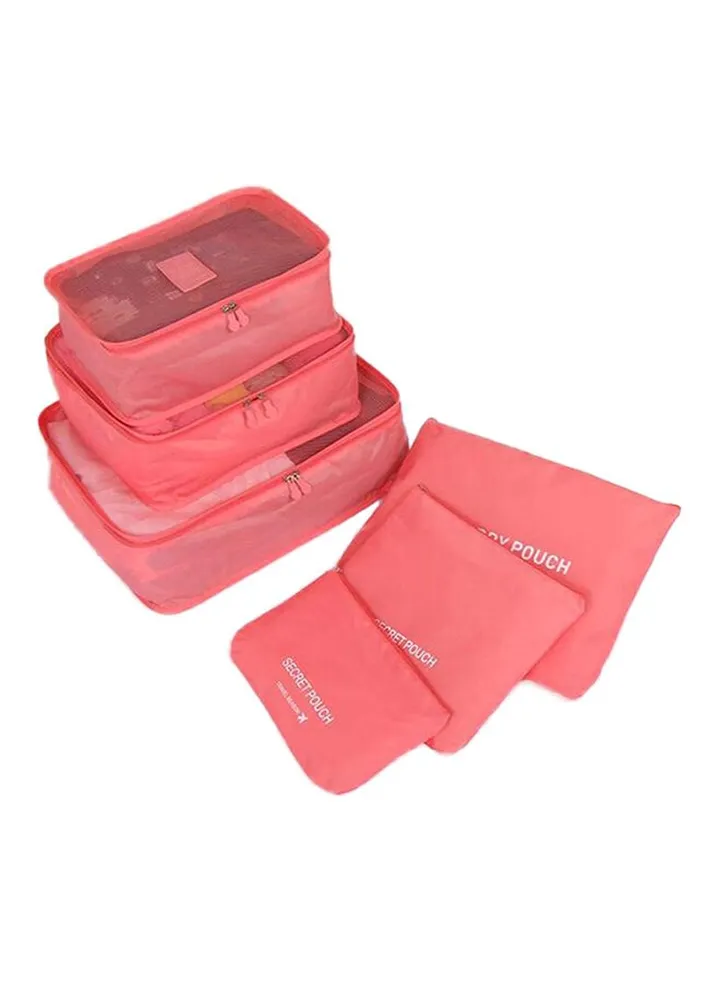 6 In 1 Travel Accessories Storage Bag Pink