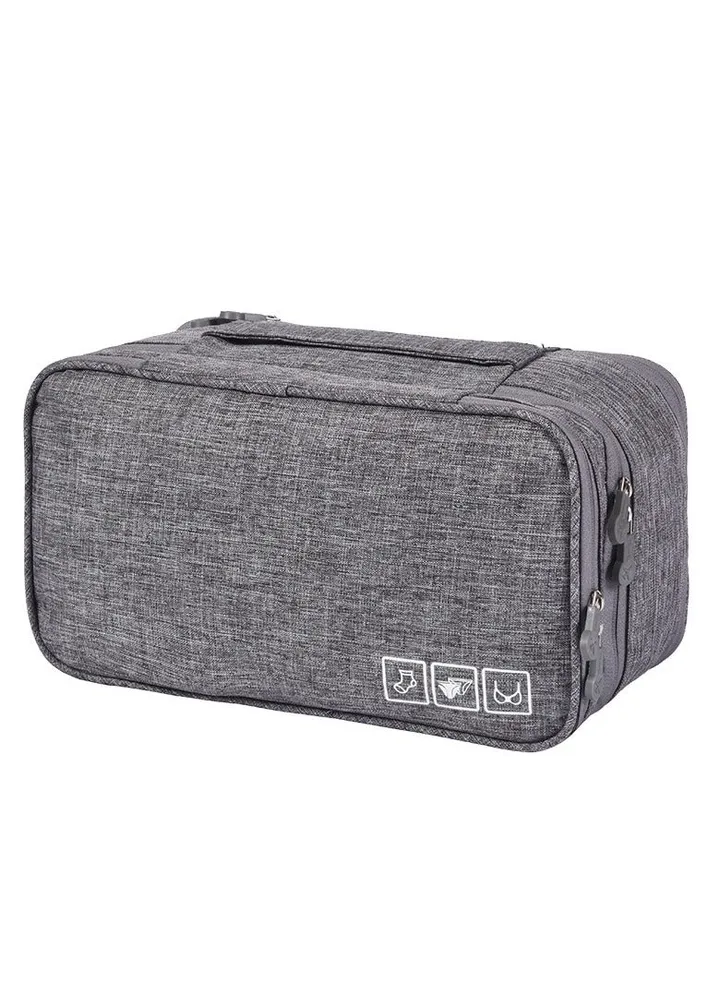 Travel Bra Underware Organizer Bag Compact Lingerie Bag Grey