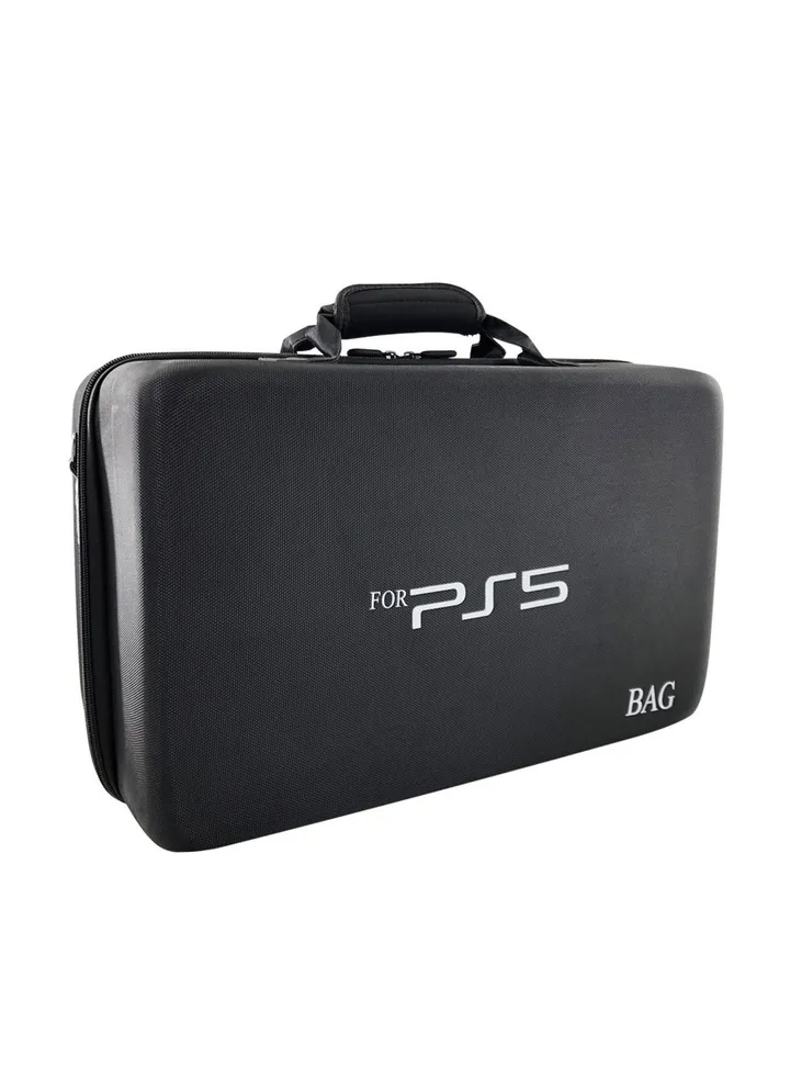 New World PS5 Organizer, PS5 Travel Bag, PS5 Suitcase, Briefcase, PlayStation 5 Waterproof Shoulder Bag with Storage Compartments on Both Sides
