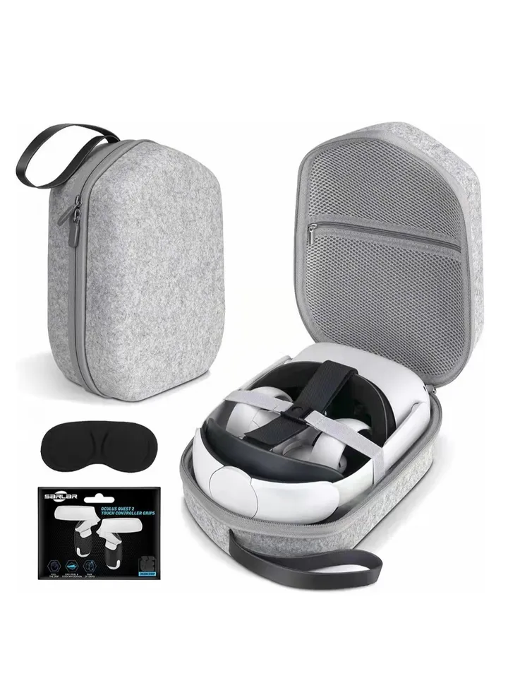 All-in-one Storage Bag for Oculus Quest 2 - Compatible with Meta Oculus Quest 2 VR Gaming Headset and Touch Controller Accessories, Suitable for Travel and Home Storage