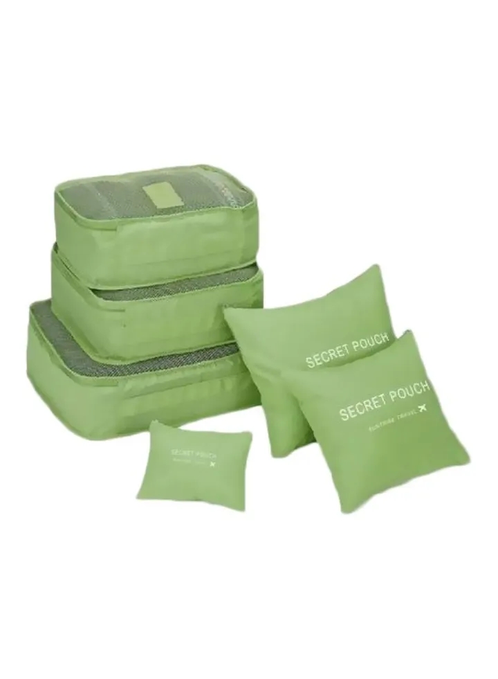 6-Piece Travel Pouch Set Green