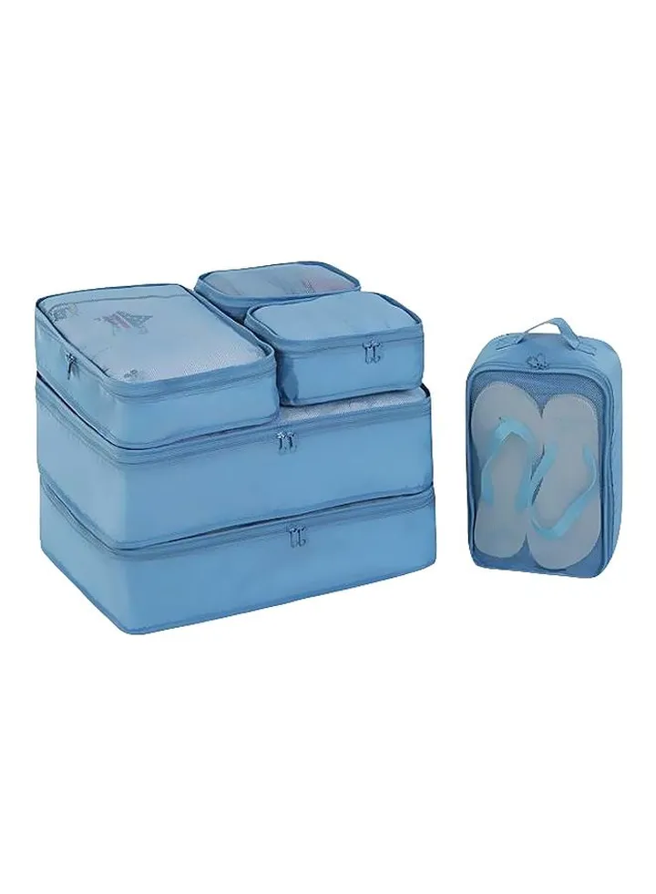 6-Piece Travel Packing Pouch Set Blue