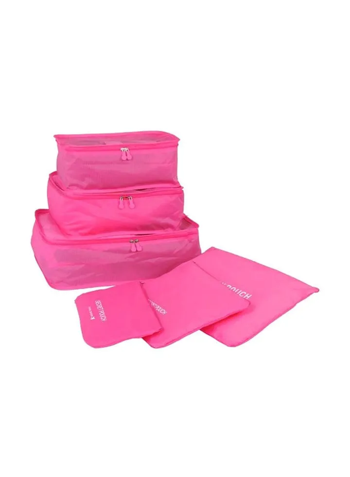 6-Piece Travel Bag Set Fuschia