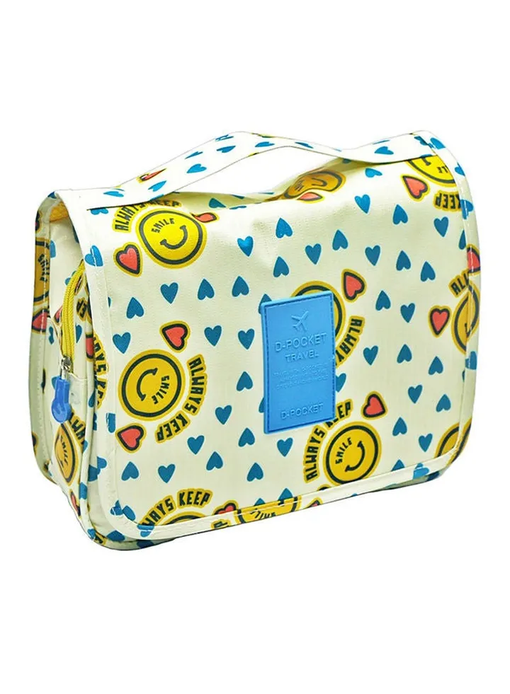 Waterproof Cosmetic Travel Organizer White/Blue/Yellow