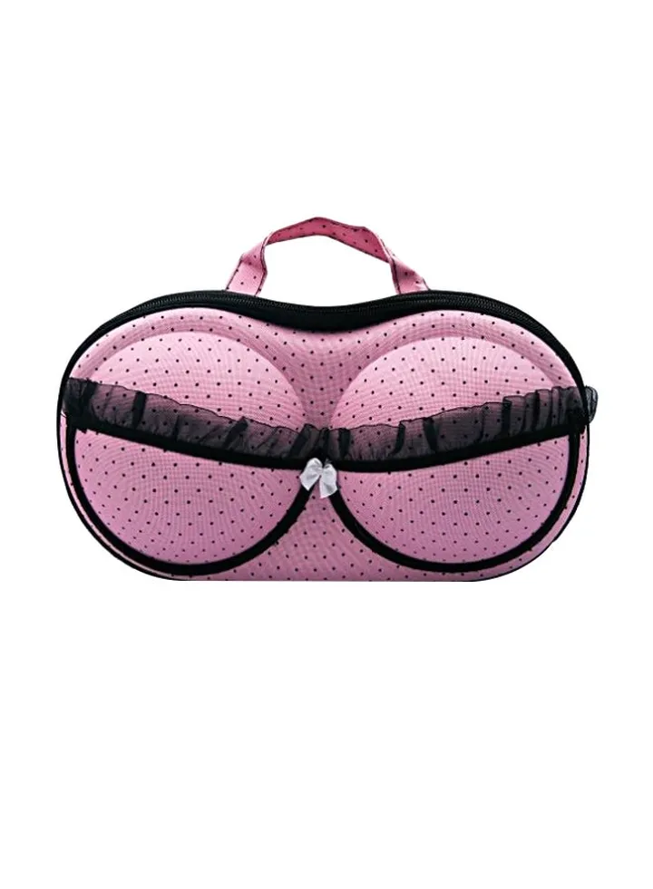 Travel Bra Organiser Pink/Black