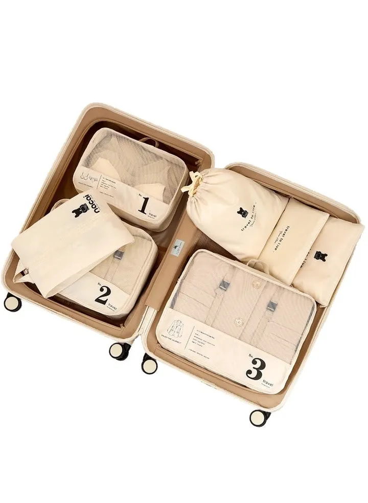 Seven-piece luggage storage bag set business travel portable storage bag