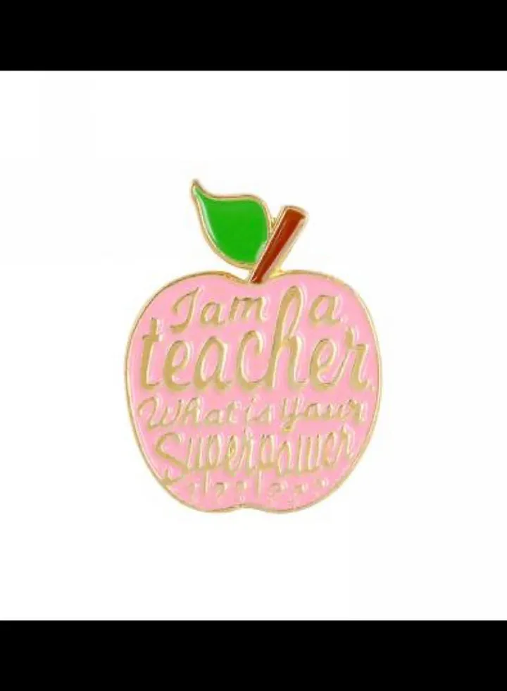 Apple Design Brooches For Teachers