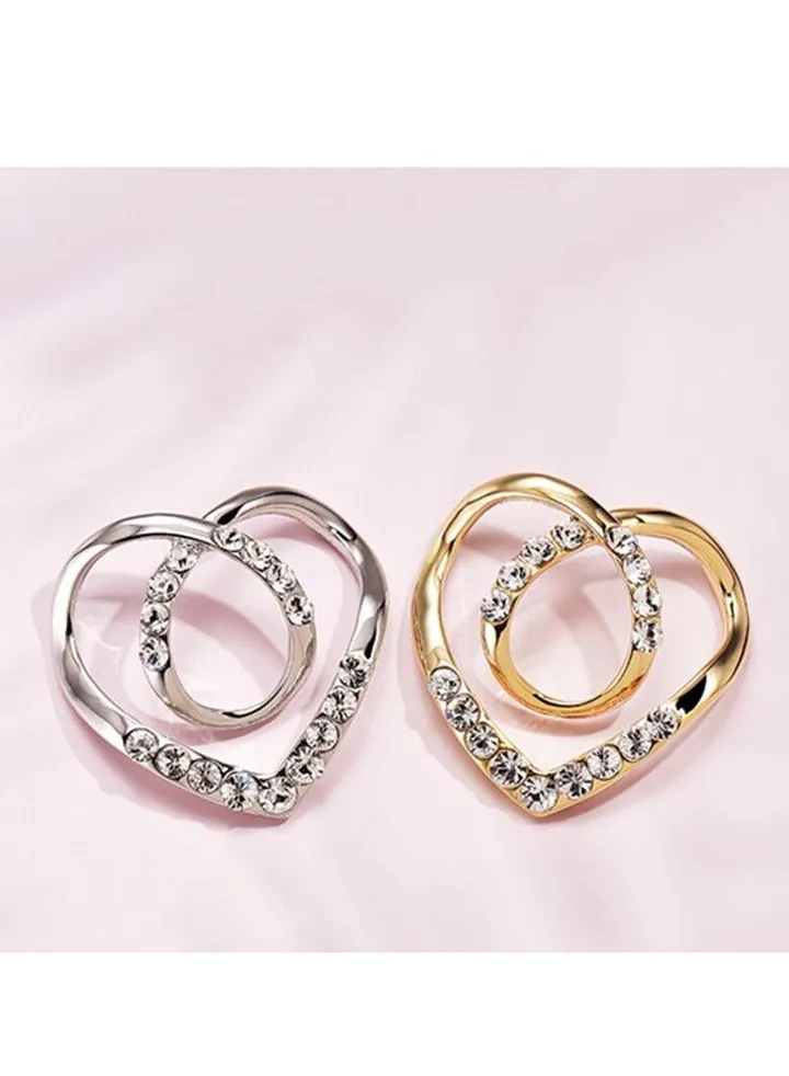 2Set New Heart RibbonScarf Ring Clip