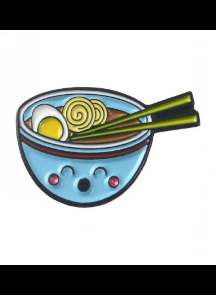 Noodles Food Plate Design Brooch