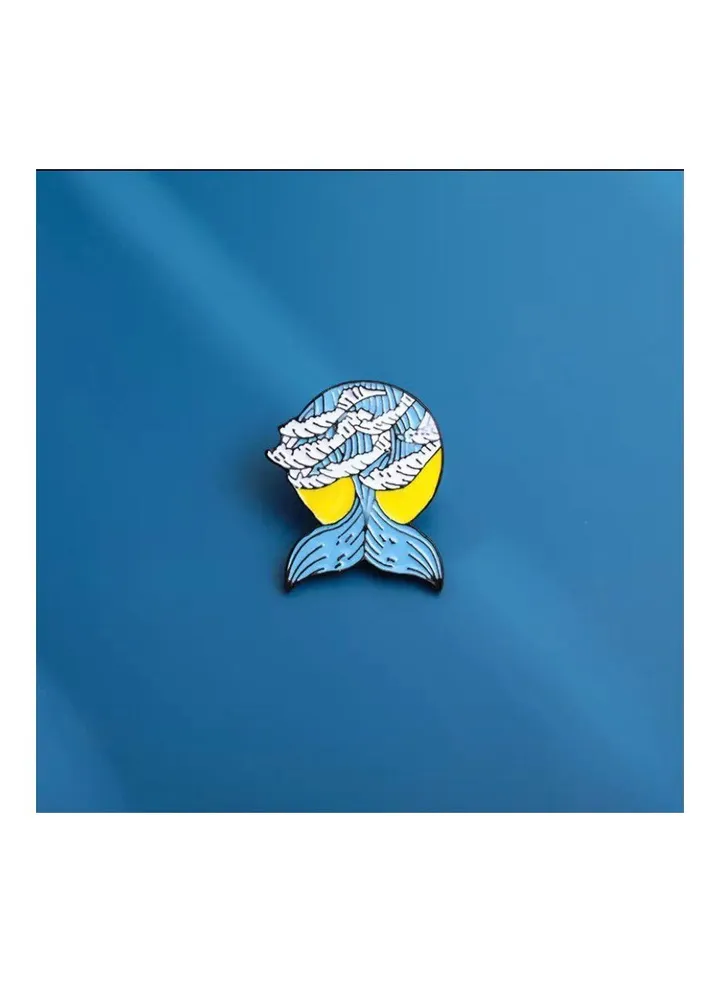 Whale And Waves Brooch