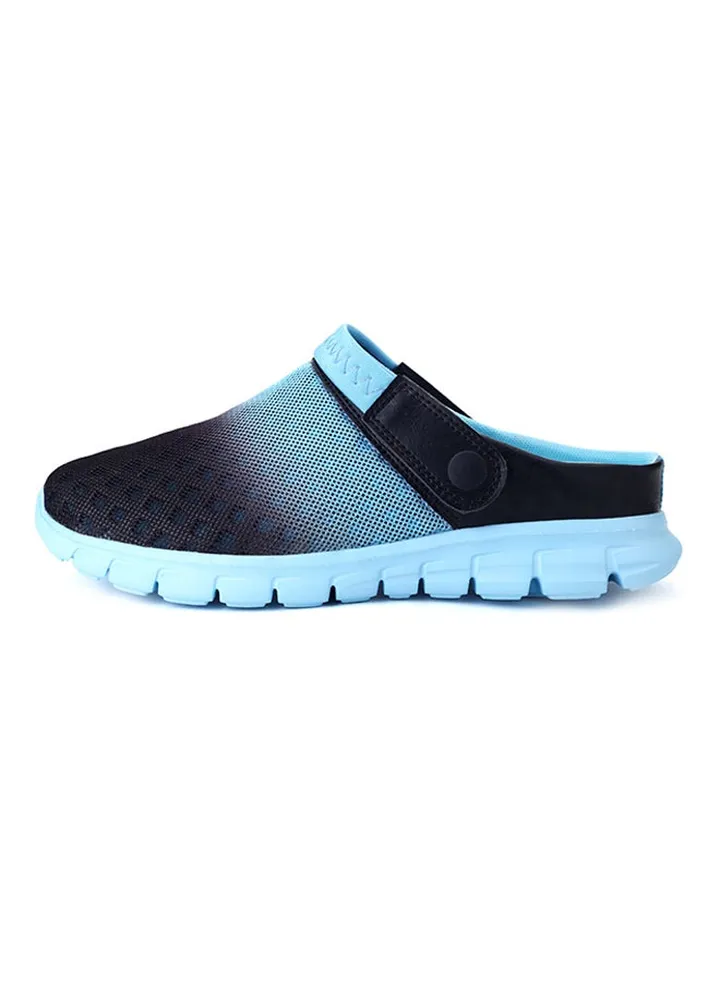 Mesh Detailed Slippers Blue/Black