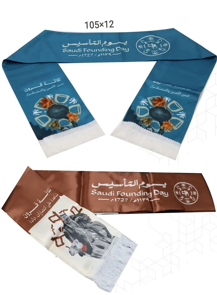 Set of 2 scarves suitable for celebrating Foundation Day