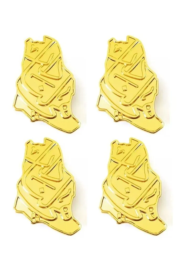 4 Pieces Saudi 92 National Day Brooch Gold Color
