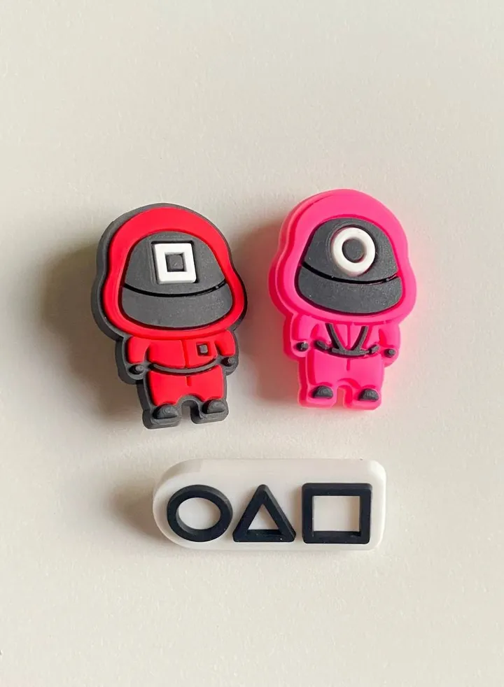 3 Pieces Squid Game Series Design Brooch
