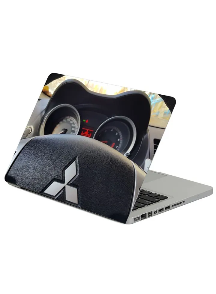 Mitsubishi Wheel Logo Printed Laptop Sleeve Multicolor