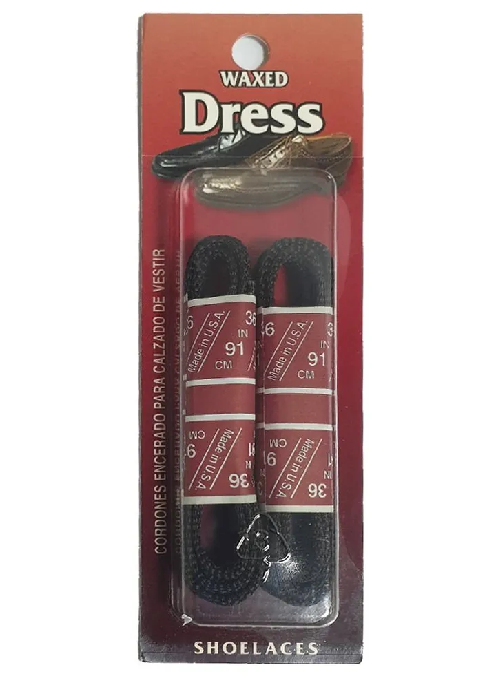 Waxed Dress Shoe Laces 36 Inches Brown