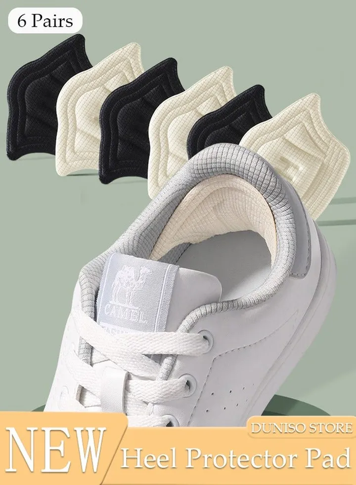 Back of Heel Cushion Inserts, 6 Pieces Grips Pads for Boots, Loose Shoes Too Big, Shoe Pad Foot Sports Adjustable Anti-wear Feet Inserts Insoles Patch Protector