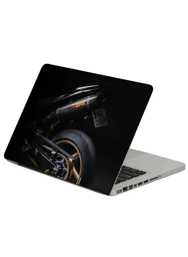 Motorcycle Wheel Motor Printed Laptop Sleeve Multicolour