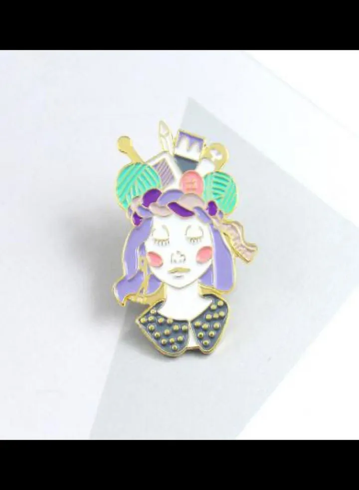 Fashion Funny Lady Design Brooch