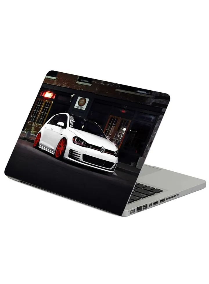 Volkswagen Golf GTI White Printed Laptop Sleeve Multicolour