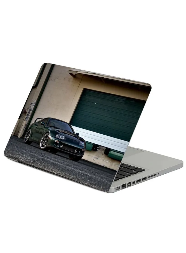Toyota Supra Green Printed Laptop Sleeve Multicolour