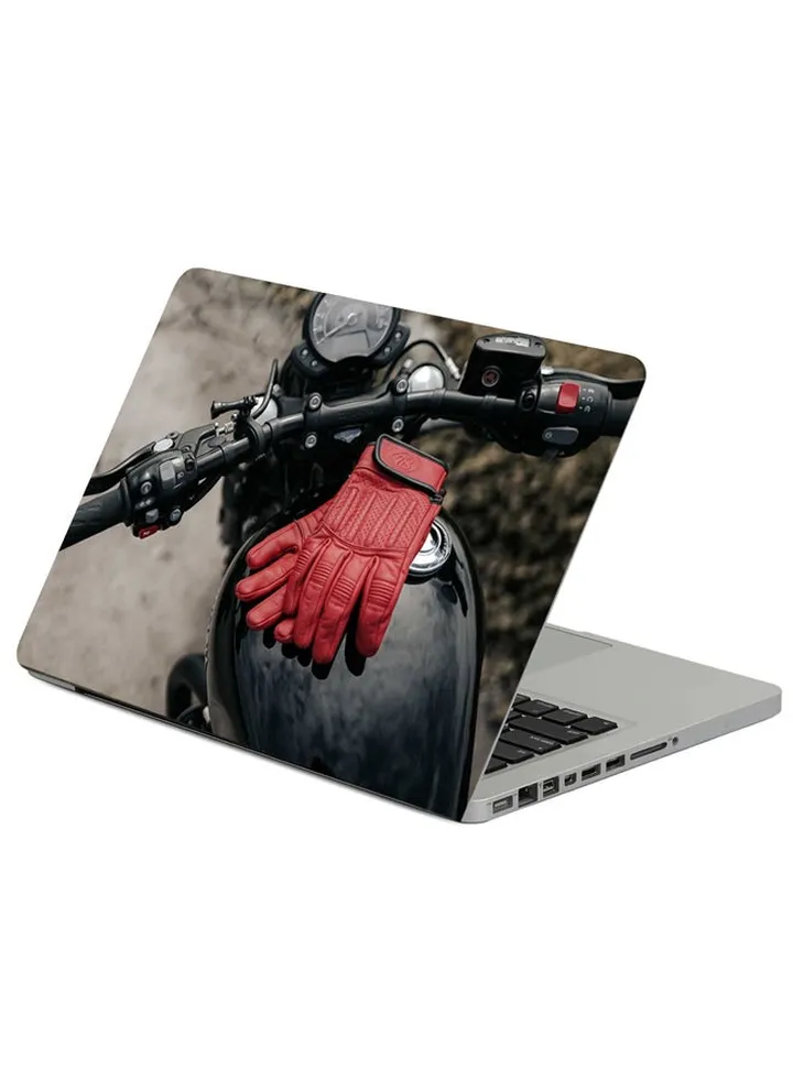 Motorcycle Bike Gloves Printed Laptop Sleeve Multicolor