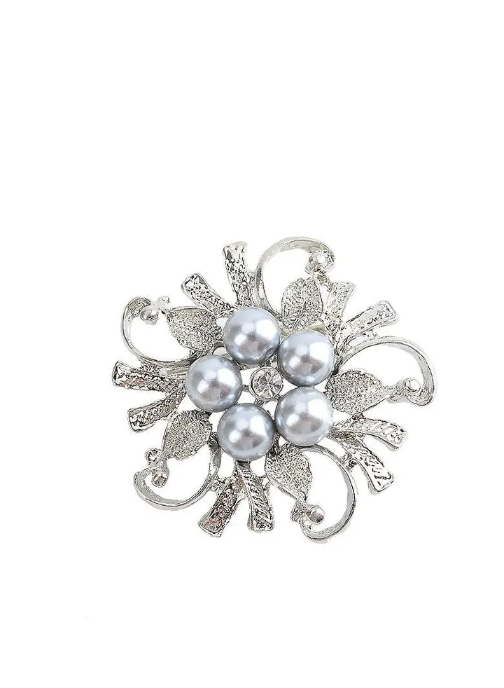 New Diamond Studded Pearl Brooch