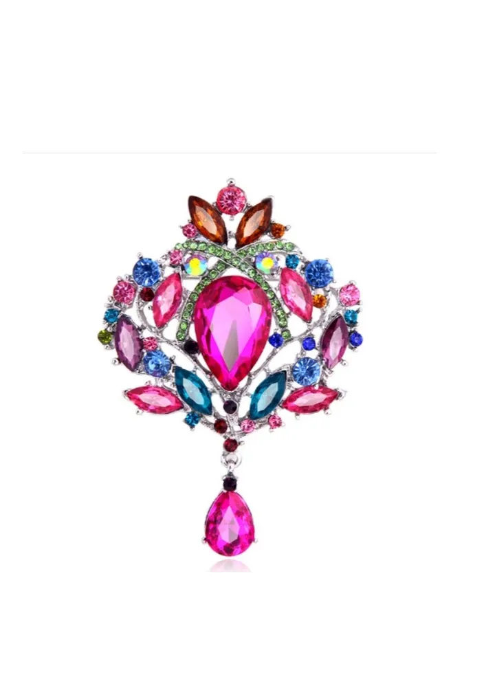 New Sparkling Glass Rhinestone Brooch