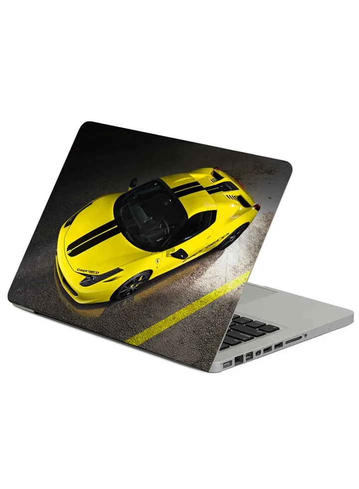 Ferrari 458 Italia Spider Printed Laptop Skin Cover Multicolour