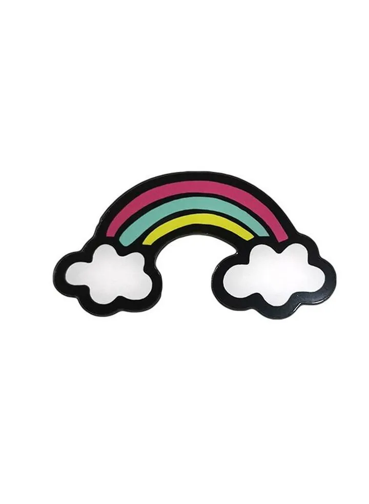 Unisex rainbow and cloud brooch