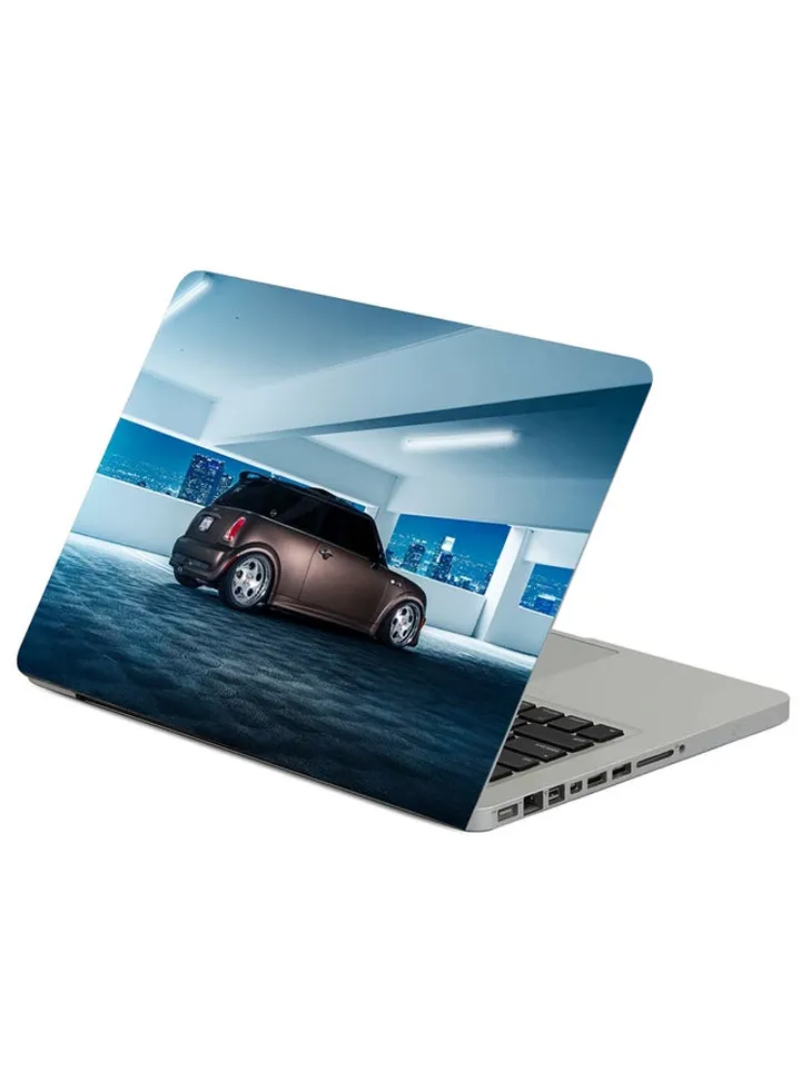 Mini Cooper Side View Parking Printed Laptop Sleeve Multicolor