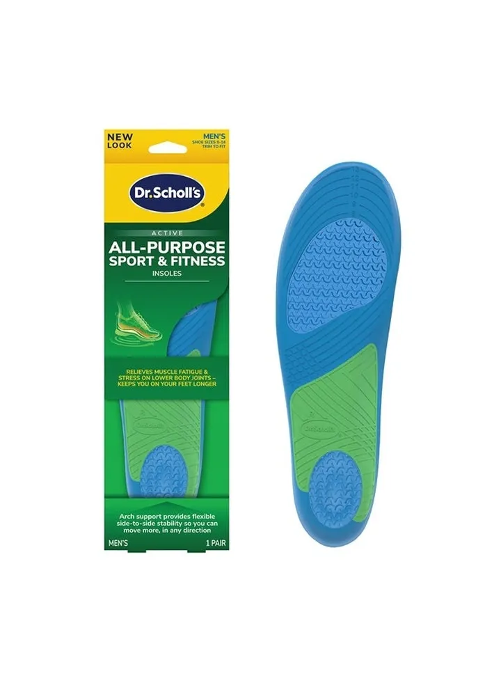Sport & Fitness All-Purpose Comfort Insoles,Men's, 1 Pair, Trim to Fit Inserts