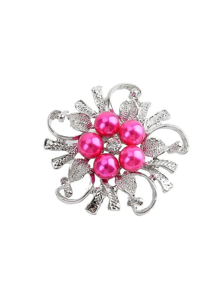 New Diamond Studded Pearl Brooch