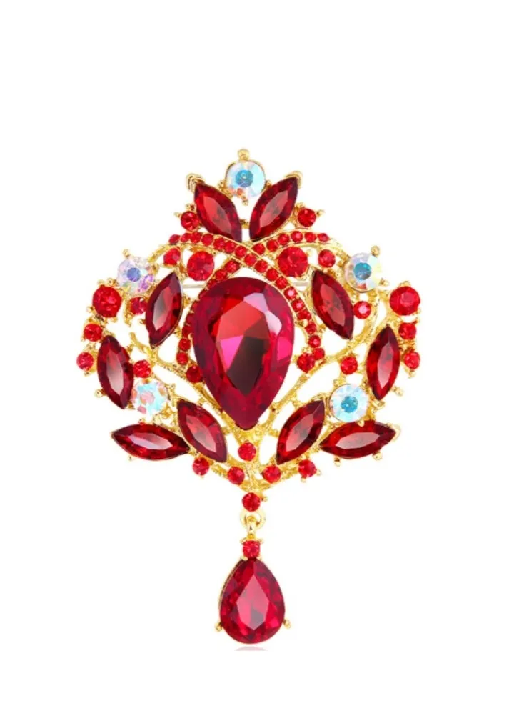 New Sparkling Glass Rhinestone Brooch