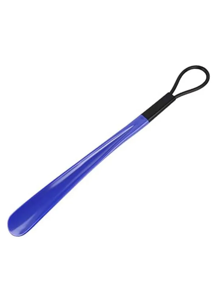 Shoe Horn With Handle Hanging Loop Durable Plastic Horn for Both Men and Women Travel-Friendly Horn Long Lasting and Comfortable Daily Needs (Blue)
