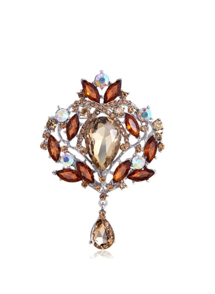 New Sparkling Glass Rhinestone Brooch