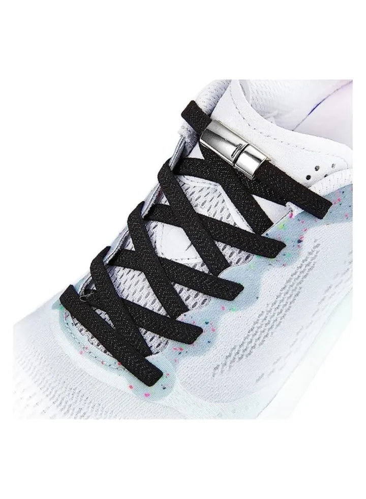 Elastic No Tie Shoe Laces for Kids & Adults, With Magnetic Shoelaces Lock Tieless Shoelaces One Size Fits All.