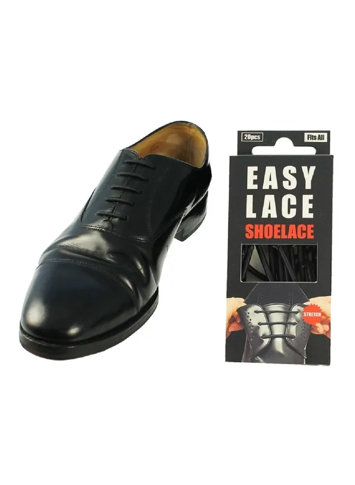 Genuine Easy Lace Rounded Silicone Laces No Tie Office School Work Formal Shoes SEN ASD
