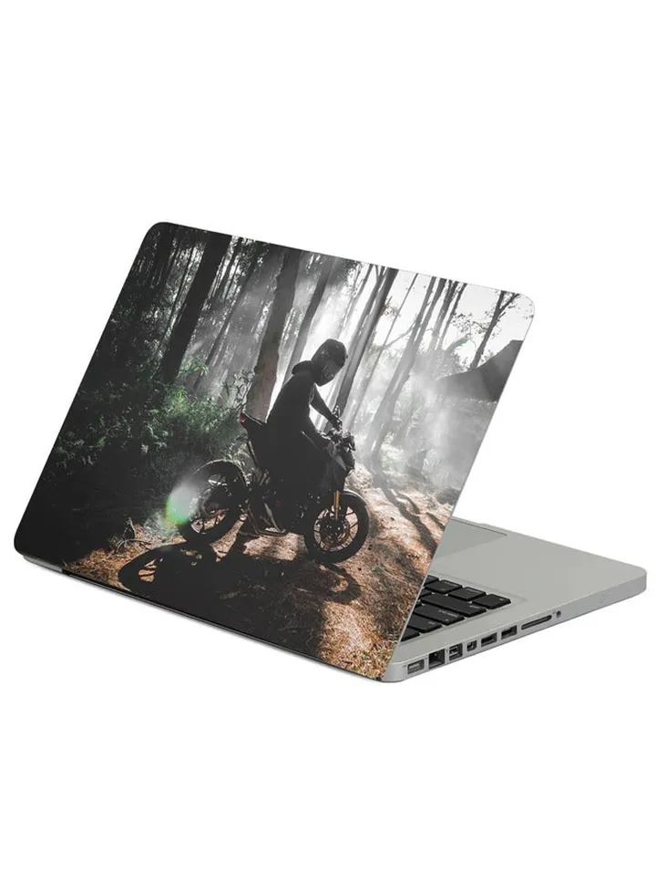 Motorcycle Bike Printed Laptop Sleeve Multicolor